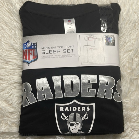 🏈NFL RAIDERS Men’s Sleep Set (Pajamas) ~ XL - Picture 1 of 7